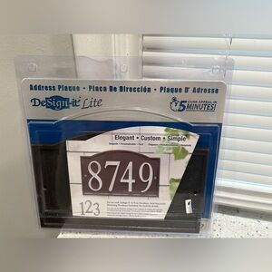 Black Address Plaque